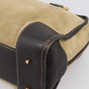 LOEWE Amazona 28 Hand Bag Suede Beige Gold Auth 201951-9