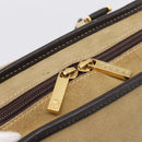 LOEWE Amazona 28 Hand Bag Suede Beige Gold Auth 201951-10