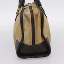 LOEWE Amazona 28 Hand Bag Suede Beige Gold Auth 201951-4