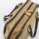 LOEWE Amazona 28 Hand Bag Suede Beige Gold Auth 201951-6