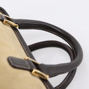 LOEWE Amazona 28 Hand Bag Suede Beige Gold Auth 201951-8