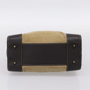 LOEWE Amazona 28 Hand Bag Suede Beige Gold Auth 201951-5
