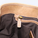 Miu Miu Hand Bag Vittero Dino Leather 2way Beige Gold Auth 201952A-21
