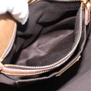 Miu Miu Hand Bag Vittero Dino Leather 2way Beige Gold Auth 201952A-22