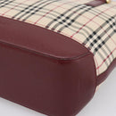BURBERRY Nova Check Tote Bag Canvas Beige Gold Auth 201953-9