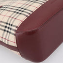 BURBERRY Nova Check Tote Bag Canvas Beige Gold Auth 201953-14