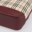 BURBERRY Nova Check Tote Bag Canvas Beige Gold Auth 201953-15