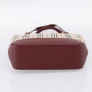 BURBERRY Nova Check Tote Bag Canvas Beige Gold Auth 201953-5