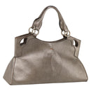 CARTIER Marcello Hand Bag Leather Gold Auth 201954-1