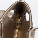 CARTIER Marcello Hand Bag Leather Gold Auth 201954-17