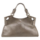 CARTIER Marcello Hand Bag Leather Gold Auth 201954-13