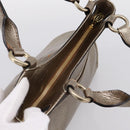 CARTIER Marcello Hand Bag Leather Gold Auth 201954-6