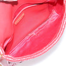 Miu Miu Matelasse Shoulder Bag Leather Red Gold Auth 201956-10