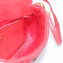 Miu Miu Matelasse Shoulder Bag Leather Red Gold Auth 201956-20