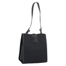GUCCI GG Canvas Shoulder Bag Black Silver Auth 201960-1