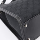 GUCCI GG Canvas Shoulder Bag Black Silver Auth 201960-14