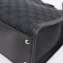 GUCCI GG Canvas Shoulder Bag Black Silver Auth 201960-15
