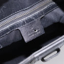 GUCCI GG Canvas Shoulder Bag Black Silver Auth 201960-17