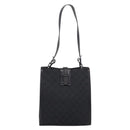 GUCCI GG Canvas Shoulder Bag Black Silver Auth 201960-13