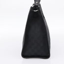GUCCI GG Canvas Shoulder Bag Black Silver Auth 201960-3
