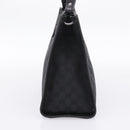 GUCCI GG Canvas Shoulder Bag Black Silver Auth 201960-4