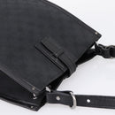 GUCCI GG Canvas Shoulder Bag Black Silver Auth 201960-6