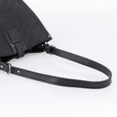 GUCCI GG Canvas Shoulder Bag Black Silver Auth 201960-7