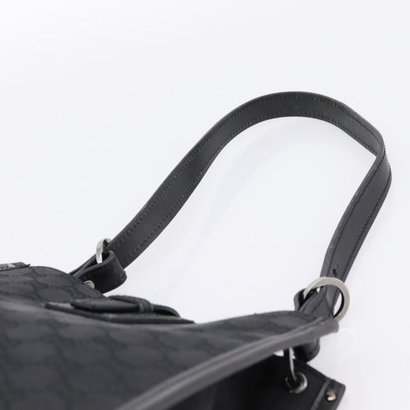 GUCCI GG Canvas Shoulder Bag Black Silver Auth 201960