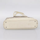 BURBERRY Nova Check Tote Bag Canvas Ivory Silver Auth 201961-10