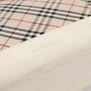 BURBERRY Nova Check Tote Bag Canvas Ivory Silver Auth 201961-15