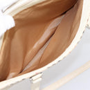 BURBERRY Nova Check Tote Bag Canvas Ivory Silver Auth 201961-24