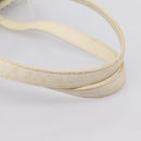 BURBERRY Nova Check Tote Bag Canvas Ivory Silver Auth 201961-8