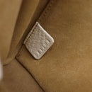 CELINE Shoulder Bag Leather Gold White Auth 201963-21