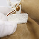 CELINE Shoulder Bag Leather Gold White Auth 201963-12