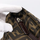 FENDI Zucca Canvas Hand Bag Black Brown Auth 201964-10