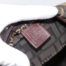 FENDI Zucca Canvas Hand Bag Black Brown Auth 201964-11