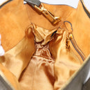 Miu Miu Hand Bag Leather 2way Khaki Gold Auth 201966A-21