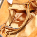 Miu Miu Hand Bag Leather 2way Khaki Gold Auth 201966A-23