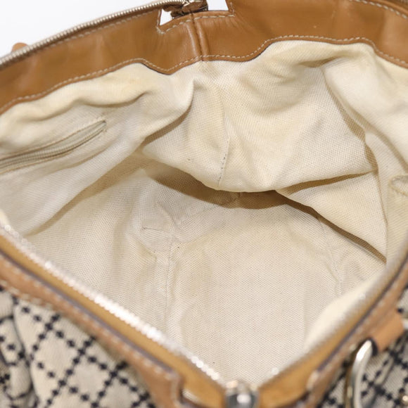 GUCCI Diamante Sukey Hand Bag Canvas 2way Beige Gold 247902 Auth 201967A