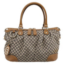 GUCCI Diamante Sukey Hand Bag Canvas 2way Beige Gold 247902 Auth 201967A-2