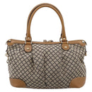 GUCCI Diamante Sukey Hand Bag Canvas 2way Beige Gold 247902 Auth 201967A-3