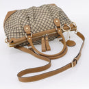 GUCCI Diamante Sukey Hand Bag Canvas 2way Beige Gold 247902 Auth 201967A-9