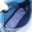 Miu Miu Shoulder Bag Leather Blue Silver Auth 201970A-11