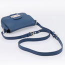 Miu Miu Shoulder Bag Leather Blue Silver Auth 201970A-7