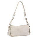 BOTTEGA VENETA Shoulder Bag Leather White Gold Auth 201972-1