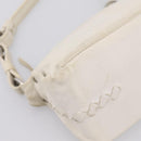 BOTTEGA VENETA Shoulder Bag Leather White Gold Auth 201972-11