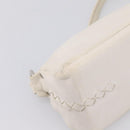 BOTTEGA VENETA Shoulder Bag Leather White Gold Auth 201972-13