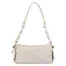 BOTTEGA VENETA Shoulder Bag Leather White Gold Auth 201972-2