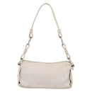 BOTTEGA VENETA Shoulder Bag Leather White Gold Auth 201972-3