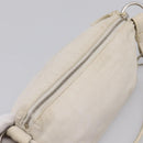 BOTTEGA VENETA Shoulder Bag Leather White Gold Auth 201972-6